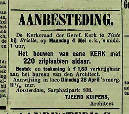 De kerk wordt gebouwd